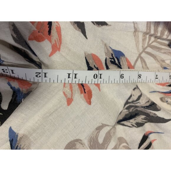 Briggs Linen Wide Leg Tropical Elastic Waist Pants Size L - Picture 8 of 9